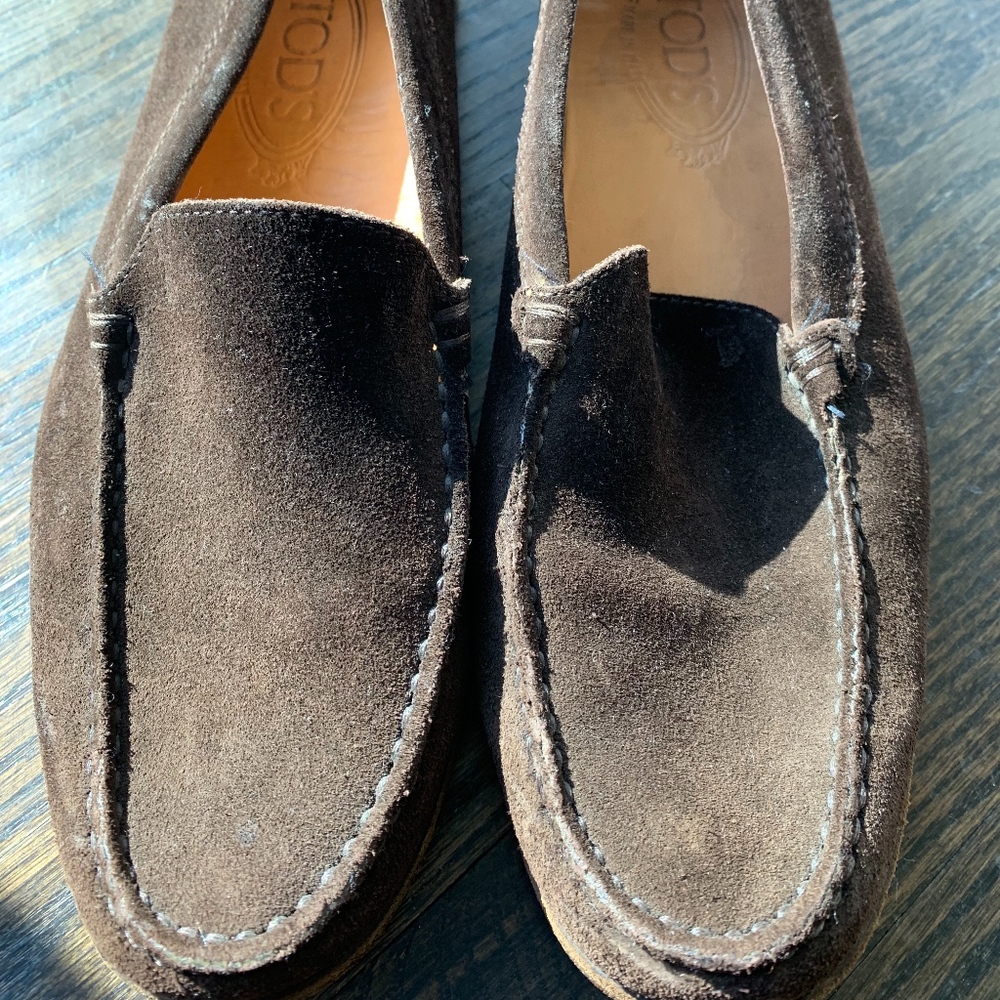 Tod's Brown Suede Driving Moc - image 1